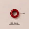 Detailed view of 12mm red stainless steel bead with size and weight info - January Birthstone Pendant
