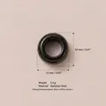 Black stainless steel DIY bead pendant with 12mm diameter dimensions and 2.8g weight - February Birthstone Pendant