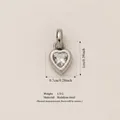 Anhänger in Herzform aus poliertem Edelstahl mit klarem Herz-Edelstein als Geburtsstein - November Herzanhänger (Stahl)