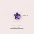 Violetter durchscheinender Sternanhänger mit 4 mm Maßen und Kupfermaterial-Info - Stern Anhänger Nur (Ohne Kette) / 1 Stück / Dunkellila