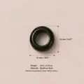 Minimalist dark green donut-shaped stainless steel bead charm for DIY jewelry making - May Birthstone Pendant