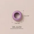 12mm purple stainless steel donut charm bead for DIY personalized jewelry design - June Birthstone Pendant