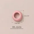 Pink stainless steel circular pendant charm for DIY jewelry with 12mm diameter specifications - October Birthstone Pendant