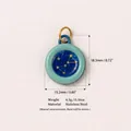 Stainless steel celestial star pendant accessory for DIY jewelry making - Style 9 White Blue Triangle Star