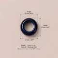 Minimalist dark blue stainless steel chunky ring with 12mm dimension for jewelry DIY - December Birthstone Pendant
