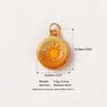 Colorful stainless steel sun pattern pendant for DIY jewelry making SKU, 18mm size - Style 12 Orange Sun Pendant