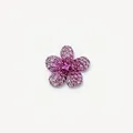 Exquisito colgante de flor pavé rosa con cristales degradados en púrpura y rosa - Dije de Flor Rosa