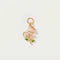 Charming cartoon mushroom pendant jewelry with pearls and green leaves for DIY - Double Mushroom Orange Gradient Style (MTPK262412OI) / Small Beige Mushroom Pendant