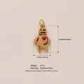 Stainless steel voodoo doll pendant jewelry charm with detailed size and weight specs - Voodoo Doll Style Pendant (Xiao Bu Ou-3)