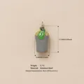 Grauer und grüner Edelstahl Anhänger 17,5x9,4 mm für DIY-Schmuckherstellung 5,7 g - Miniature Medicine Bottle Style