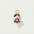 Whimsical mushroom pendant charm with purple enamel and pearls for DIY jewelry - Purple Pearl Mushroom Style (MTPK262412OI) / Purple Mushroom Pendant