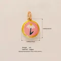 Floral copper pendant DIY accessory showing 14mm size and 4g weight specifications - Pink Flower Umbrella Pendant