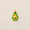 Immagine SKU di un ciondolo ad avocado placcato oro con smalto verde e giallo - Pendaglio di Avocado