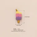 Ciondolo a forma di ghiacciolo colorato in acciaio inossidabile per gioielli fai da te - Pendaglio Gelato / 2.5x1.0cm