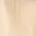 Élégante chaîne de collier fine en acier inoxydable plaqué or 18 carats pour bijoux DIY - Chaîne Mailles Forçat 1,5mm 45+5cm