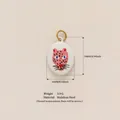 Colgante ovalado de acero inoxidable con diseño de leopardo rosa, 24mm de altura, SKU - Colgante de Leopardo Rosa