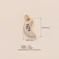 Ciondolo minimalista con volto di luna 17x9mm in rame per accessorio per collana - Luna