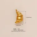 Ciondolo a forma di croissant in acciaio inox dorato, altezza 1,2 cm, peso 4,8 g - Ciondolo Croissant / 1.2x1cm