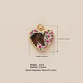 Ciondolo a forma di cuore con motivo cavallo e fiori, accessorio per gioielli in rame - Cavallo di Cuore
