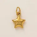 Elegante ciondolo a stella placcato oro 18K con incisione Dream per gioielli DIY - 7. Sogno (Ciondolo a Stella) / Oro