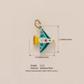 Kleurrijke vogelbedel van roestvrij staal met bloemenpatroon voor DIY sieraden - Groene Vogelhanger (Dubbelzijdige Afdruk)