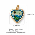 Exquisite heart-shaped copper pendant featuring a painted lighthouse and ocean scene - 17 Heart River Pendant
