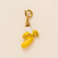 Ciondolo a forma di banana in smalto e acciaio inossidabile dorato per gioielli estivi - Ciondolo a Banana