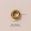 12mm gold stainless steel bead for DIY jewelry with size and weight info - Circle Pendant / Gold