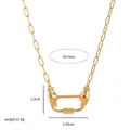 Halskette aus vergoldetem Edelstahl mit Büroklammerkette und Hand-Anhänger-Design - Goldene Hand Verschluss Halskette