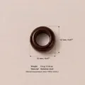 Perle ronde DIY 12mm en acier inoxydable marron foncé pour bijoux personnalisés - Pendentif Pierre de Naissance Juillet