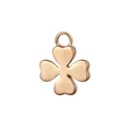 Elegante ciondolo a quadrifoglio con cuori in acciaio inossidabile placcato oro 18K - Ciondolo Quadrifoglio (Solo Pendente, Senza Catena)