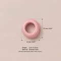Pink stainless steel donut bead ring 12mm for DIY jewelry making - October Birthstone Pendant