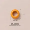 Detailed 12mm orange stainless steel round pendant charm for DIY jewelry design - November Birthstone Pendant