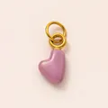 Pendentif en forme de cœur lavande en acier inoxydable doré pour la création DIY - Pendentif Cœur Juin