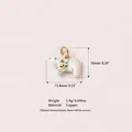 Detailed product view of a small polar bear pendant showing 13.4mm by 10mm dimensions. - Style 3 White Bear (Pendant Only)