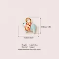 Vue détaillée d'un pendentif ours avec dimensions 14,6 mm sur 11,6 mm et poids 3,4 g - Style 5 Ours à Pois (Pendentif Seul)