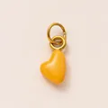 Élégant pendentif en acier inoxydable doré avec charme cœur en émail jaune pour bijoux DIY - Pendentif Cœur Novembre