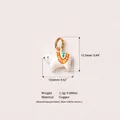 Vue détaillée du pendentif ours mignon avec dimensions et matériau en cuivre - Style 9 Ours Floral (Pendentif Seul)