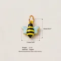 Exquisite handmade colorful bumblebee pendant charm in 18K gold plated copper material - Bee Pendant (4)