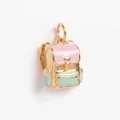 Petit pendentif charm sac à dos doré avec émail rose et vert menthe pour bijoux DIY - Pendentif Sac à Dos Rose (MTPK260414OI) / Rose