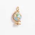 Pendentif globe en émail coloré avec placage en or poli pour la création de bijoux DIY - Pendentif Globe Bleu (MTPK260414OI) / Bleu