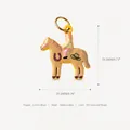 Ciondolo a forma di cavallo cartone animato in acciaio inossidabile placcato oro 18K - Ciondolo Cavallo Stile 6