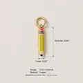 Pendentif en forme de crayon en cuivre de 16,4 mm pour la création de colliers DIY - Pendentif Crayon Jaune (No. 2)