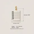 Pendentif en cuivre en forme de carnet pour bijoux DIY 16,8x11,4 mm - Pendentif Carnet Blanc (1)