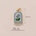 Elegant blue lily of the valley flower arch pendant with 18K gold plated copper finish - Blue Lily of the Valley Pendant (8 Light Blue Flower)