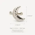 Minimalist silver crescent moon charm pendant with bead details for DIY fashion shoes - Crescent Moon Pendant