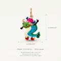 Enamel painted dragon pendant DIY accessory with colorful finish and dimensions - Pendant Only (Without Chain) - Chinese Dragon