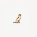 Elegante accesorio colgante de perro sentado dorado para la creación de joyas personalizadas - Dije de Cachorro
