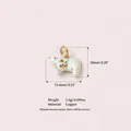 Adorable enamel polar bear pendant for DIY jewelry making, copper with gold finish - Little White Bear Pendant / White