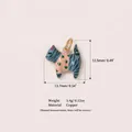 Hand-painted blue cat charm pendant for DIY necklaces made of high quality copper - Tabby Cat Pendant / Blue